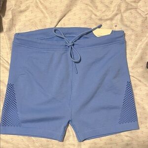 Aerie Athletic Blue Shorts with Mesh Detail